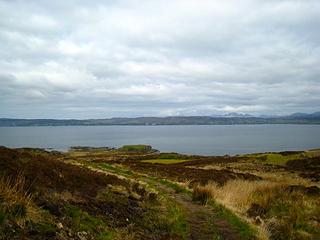 Above the Sound of Sleat looking at the Isle of Skye
