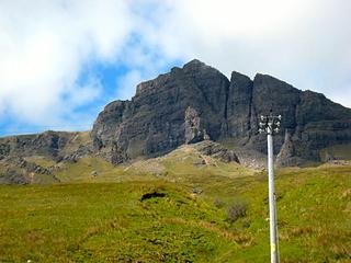 Bus shot of the Old Man of Storr