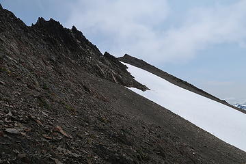The final slopes to the summit