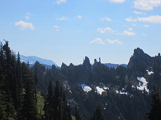 Awesome spires along the ridge