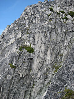 Looking up toward the western end of the mountain - the gully system is just beyond the foreground rock at lower right