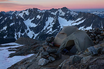 Tents in the morning