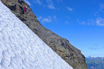 Descending the NNW ridge