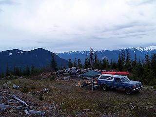 Camping near Eagle Creek, 4,000 ft.