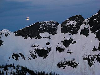 Banded Moon (Gabriel ascent gully in center)