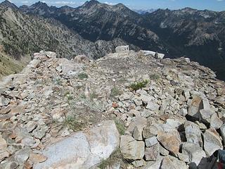 Old lookout site on summit