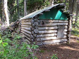 Walking in the woods and we come up on this awesome cabin.