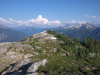Looking back to Lookout from Sourdough Ridge