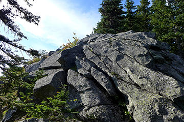 Rock step on Pratt Mountain ridge