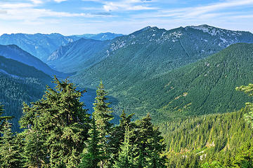 Pratt River valley from Pratt Mountain. This valley has pending legislation to be included in the Alpine Lakes Wilderness area. That's been true for many years, but it's possible that it may finally happen in 2013.