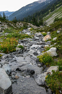 One of the many braids from the Lillian Creek headwaters