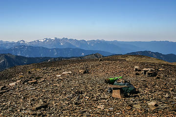Summit of Moose Mountain - Mt. Olympus in background