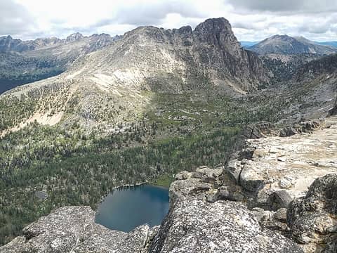 Cathedral peak and upper lake