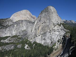 Yosemite Wilderness, CA  Half Dome, Broderick, and Liberty Cap