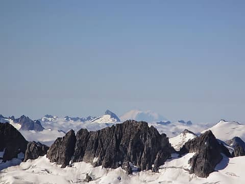 Eldorado from the ridge above the glacier