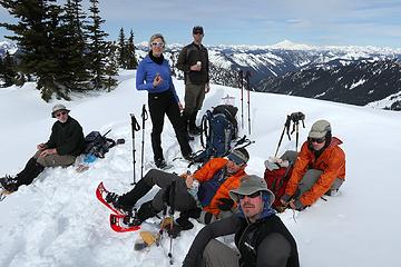 Summit group, with Max sitting on the post from the former lookout