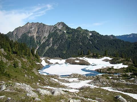 Mushroom Lake with Mt. Delabarre in the background.