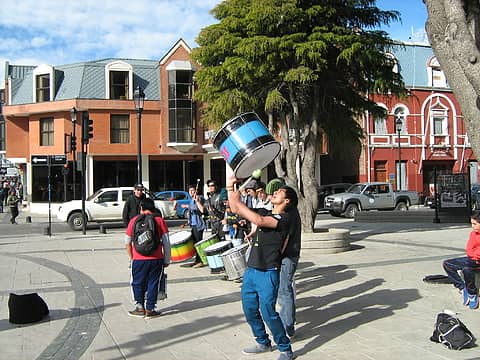 Punta Arenas drum corp in action.