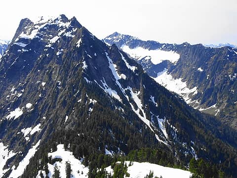 Big Four in the foreground with Vesper Peak in the background