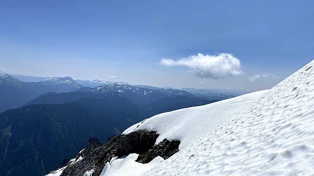 View from upper glacier