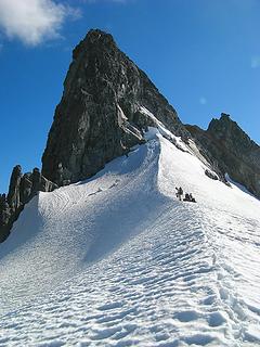 The arte at the crest of the col