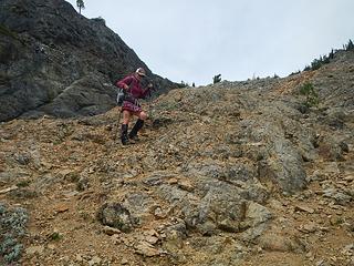 descending the red scree