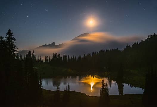 Moon over Mt. Rainier  Scott Lanz