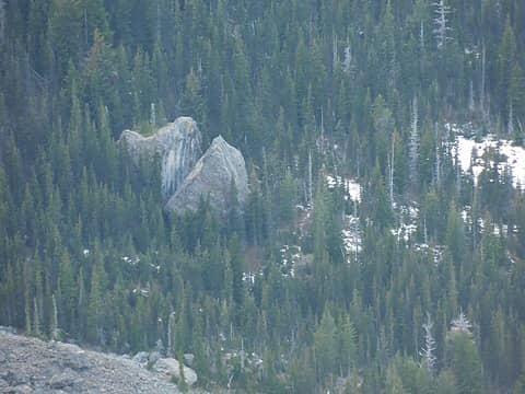 Shelter Rock in Royal Basin from the top