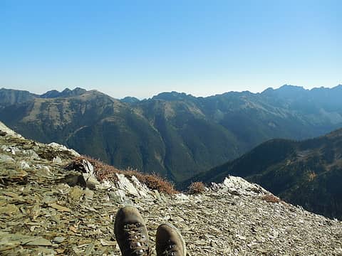 Bootshot of Marmot Pass from east of Petunia Peak