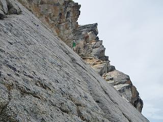 coming down above slabs