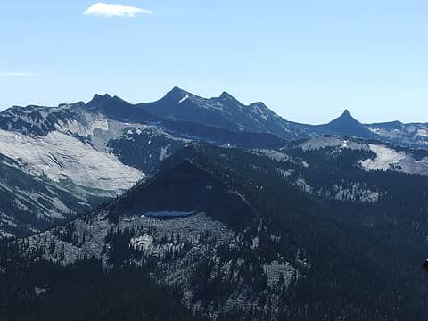 Twin Peaks and the high granite to the south