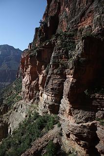 N. Kaibab Trail cut into the canyon walls