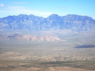 "Ram" Peak 8340 and Peak 8282 as seen from the east on Meadow Valley Mountains Peak 4757