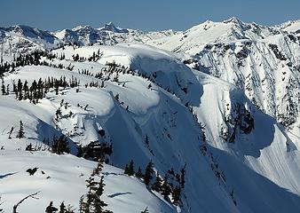 Cornices on the north side of Sourpatch