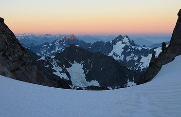 First light through the col
