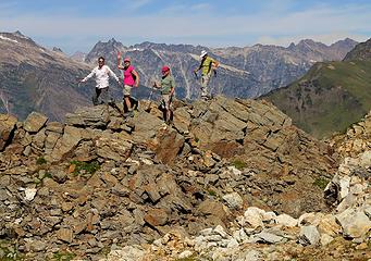 Blue Peak summit group, with Tenpeak Mtn in the background