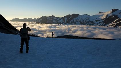 Hiking out above the clouds