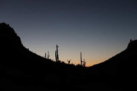 first light in the Arizona desert