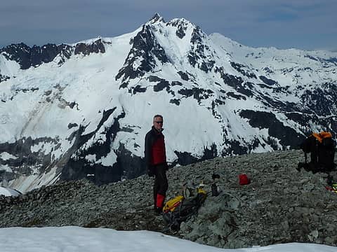 Geoff with Shuksan's Price Glacier behind.