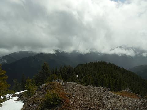 Mt Townsend & Dirty Face Ridge in the clouds