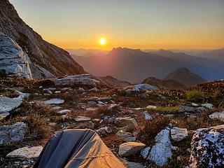 Sunrise from bivy