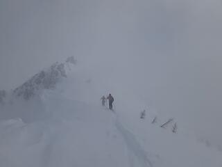 Low visibility on the ridge