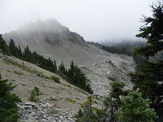 the rock basin above the pass