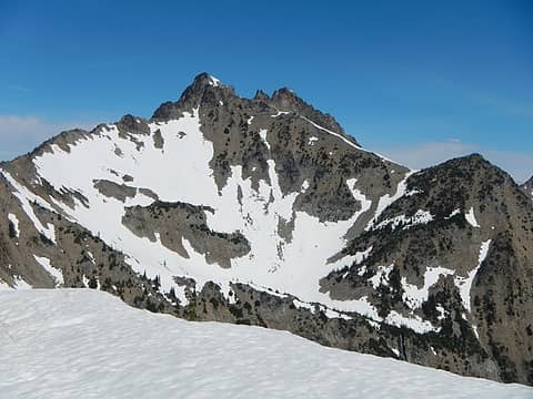 The Cradle south peak seen from the ridge crest