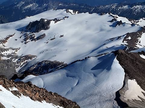 cool (near) and suiattle (far) glaciers