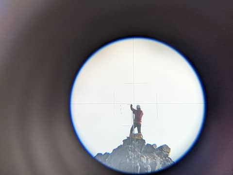 Looking at Talon on the NE summit through the scope