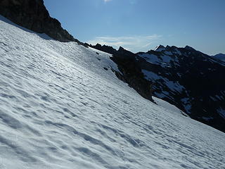 Looking back towards camp from my traverse to W Tenpeak.