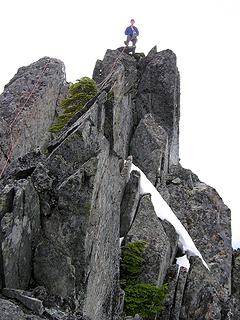 West Twin summit without snow