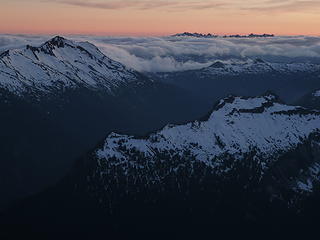 Sunset over the Monte Cristo Range.