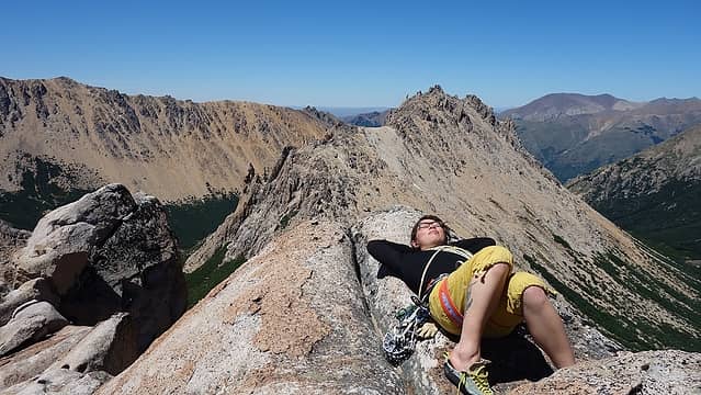Relaxing on the summit of El Abuelo